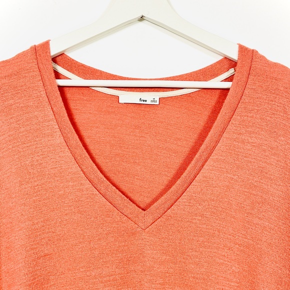 Aritzia Wilfred Free Salmon Draped Oversized Shirt - Picture 3 of 5